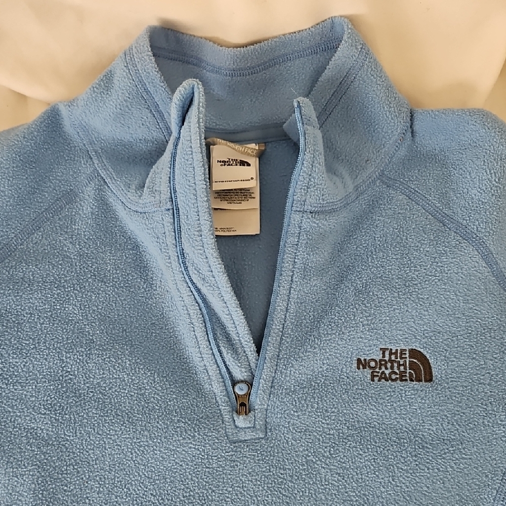 The North Face Light Blue Half-Zip Fleece